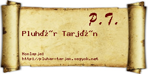 Pluhár Tarján névjegykártya